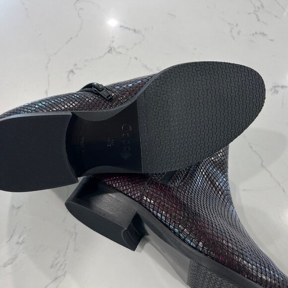 Gabor SNAKE in Whiskey Red women's ankle boots with leather design size 4.5 /7US - Picture 9 of 14